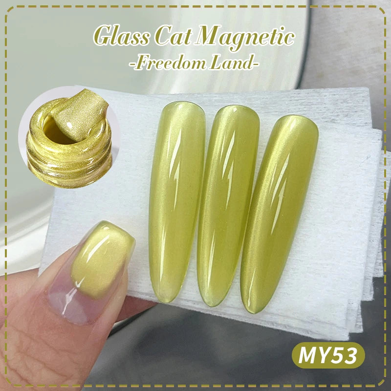 Pink Magnetic Gel Nail Polish - 10ml Cat Eye Jelly Soak Off Gel 2025