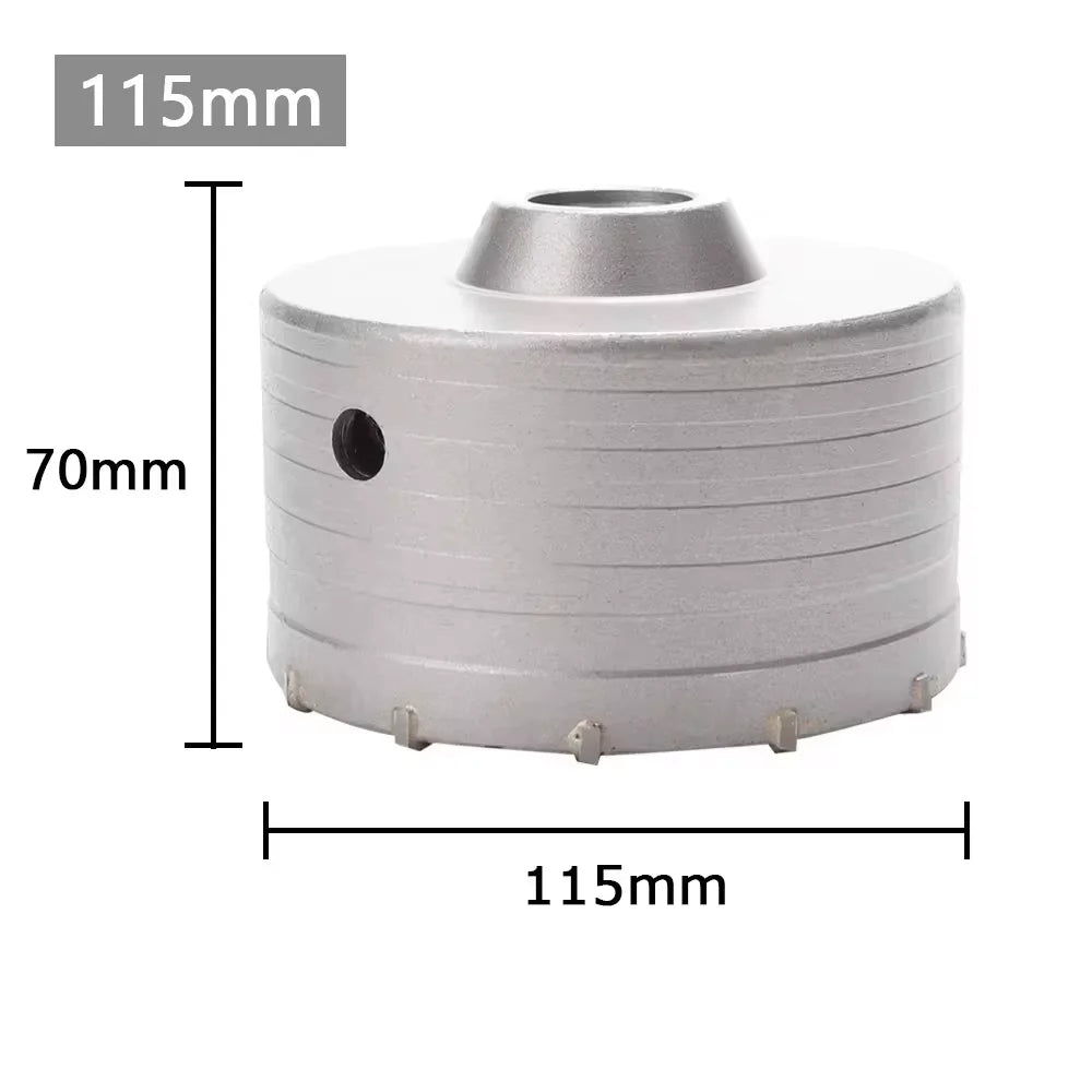 1Pc 30-150Mm Drilling Crown for Concrete Wall Hole Saw SDS plus Hammer Drill Bit Set with round Shaft Cement Stone Cutter Tool